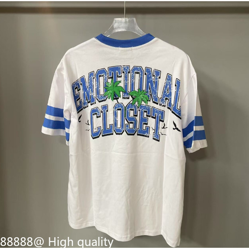 แฟชั่น MIXED EMOTION White Ink Direct Injection, เสื้อยืดแขนสั้นคอปก Rowan สี Contrast