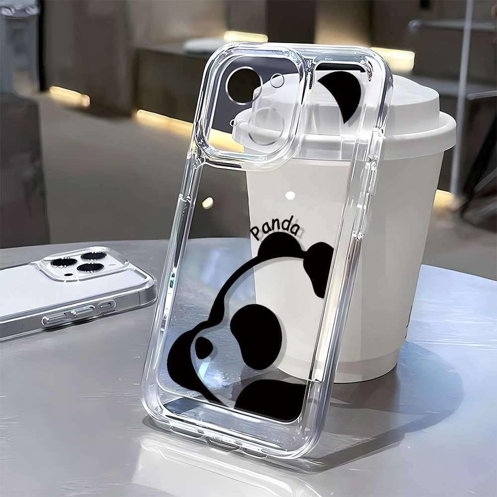 โกหกแพนด้าเคสโทรศัพท์สําหรับHuawei Honor Magic 7 6 5 4 Pro 9X Pro 30S X50i X5 Plus 90 Lite Y9S Mate50 40 30 20 10Transparent Anti Drop Space Case