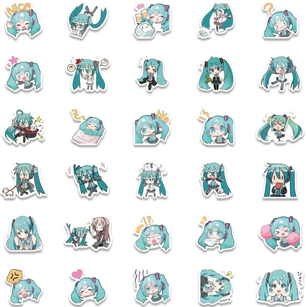 65 แผ่น!! สติ๊กเกอร์ Hatsune Miku สําหรับเคสโทรศัพท์ดื่มแว่นตาแล็ปท็อป FJTPD5827 250529 - รูปที่ 7