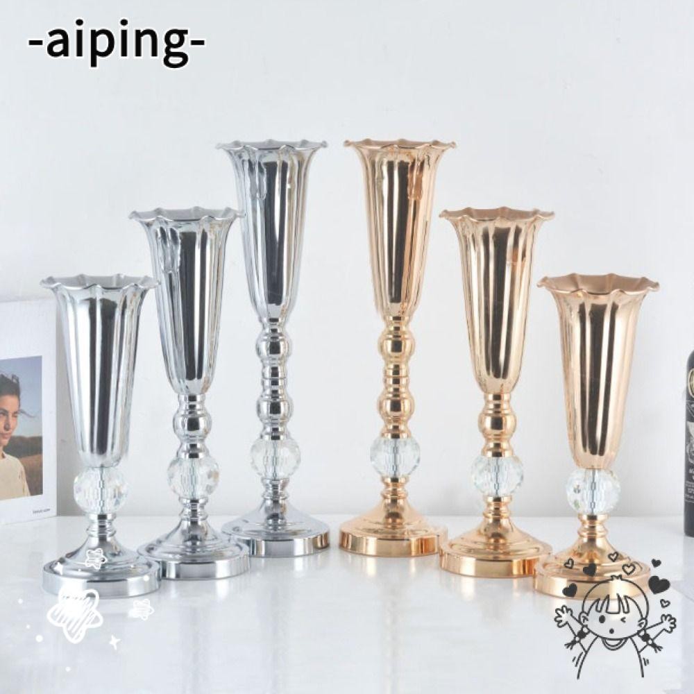 AIPING Stem Bunch แจกัน, Golden Anti-fall Design แจกันดอกไม้, โรงแรมขาตั้งดอกไม้เหล็กประณีตยุโรป