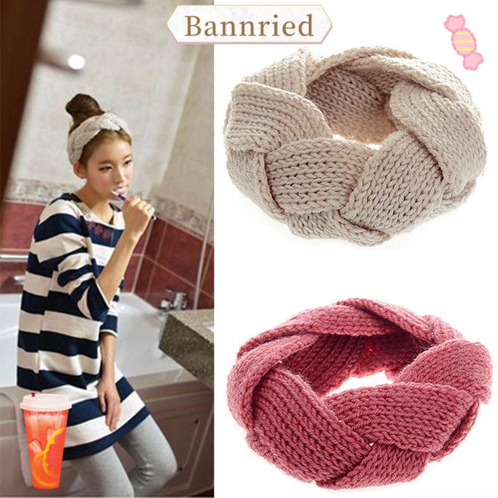 BANNRIEDSG โครเชต์ผมวงแฟชั่นฤดูหนาว Twist Headwear