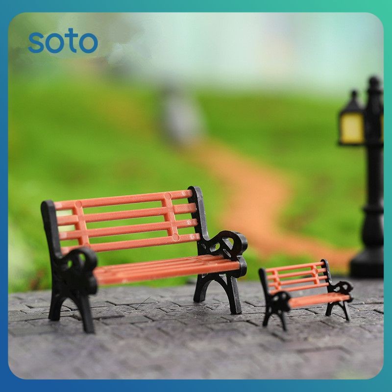 ♫ ม้านั่งจิ๋วสำหรับสวนจิ๋ว เก้าอี้จิ๋ว รูปปั้นตกแต่งโต๊ะ