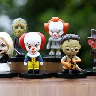 10 ชิ้น 5 ซม.สยองขวัญฟิล์ม Series Jason Freddy Clown Action Figure ของเล่น PVC รุ่นของขวัญฮาโลวีนไวนิลตุ๊กตาตุ๊กตาของขวัญ