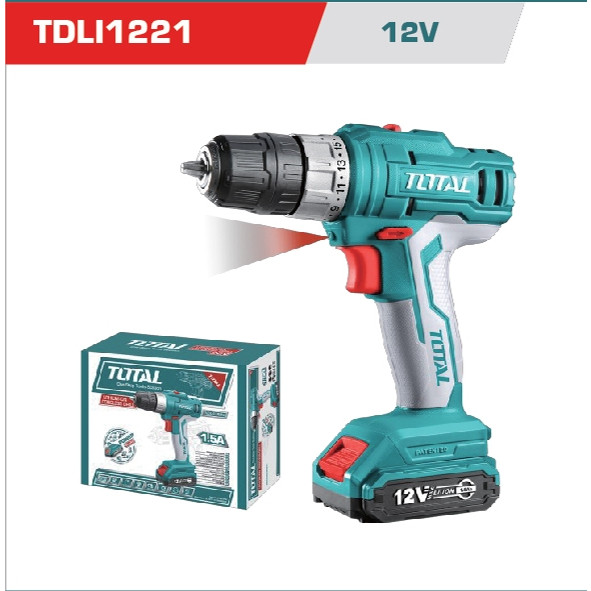 TOTAL สว่านไขควงแบตเตอรี่ไร้สาย12V. #TDLI1221