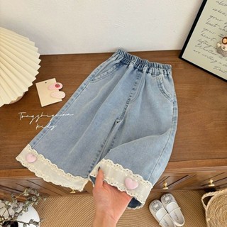 กางเกงยีนส์ตัดสาวฤดูร้อนบางสไตล์แฟชั่นลูกไม้นุ่มพิเศษกางเกงข…