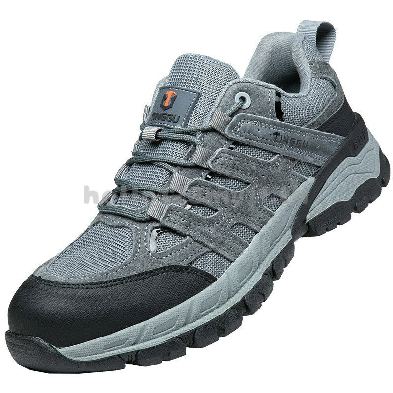 Breathable Men's SAFETY รองเท้าน้ำหนักเบาฉนวนไฟฟ้ารองเท้าทำงาน Anti-Smashing Anti-piercing STEEL TOE รองเท้าสวมใส่ Anti @-ltpc