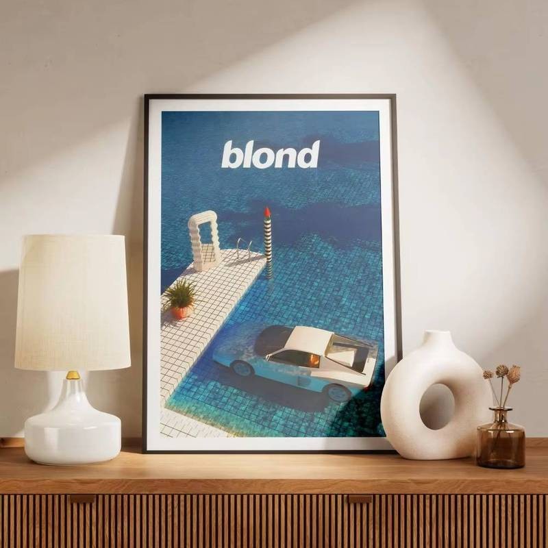 Frank Ocean Blond อัลบั้มพิมพ์และโปสเตอร์ Vintage Pop Music ผ้าใบ Wall Art Frameless ตกแต่งสําหรับห้องนั่งเล่นห้องนอนและพัดลมคอลเลกชัน - รูปที่ 2