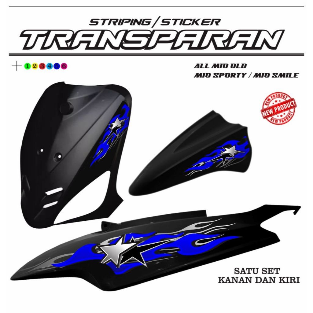 สติ๊กเกอร์ TRANSPARENT MIO SMILE STRIPING COOL COOL MOTIF