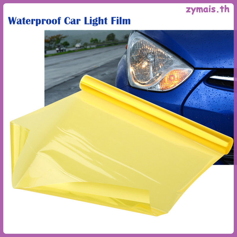 Yellow Car Headlight Tint Film Waterproof Durable Vinyl Stickers