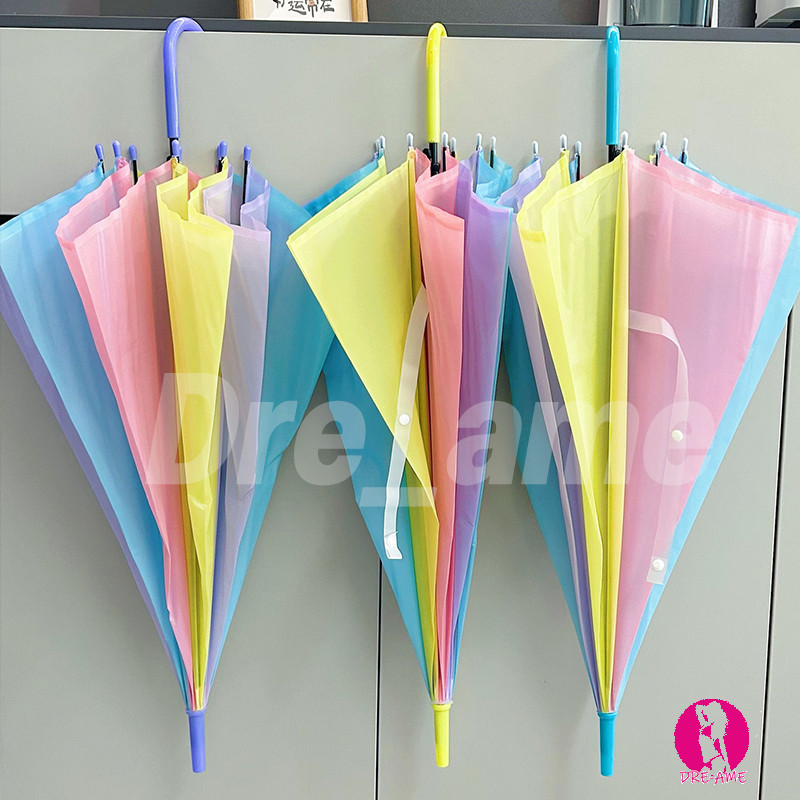 ร่มกันฝน หน้าฝน ร่มสีพาสเทล น่ารัก ร่มใสสีรุ้ง Colorful🌂