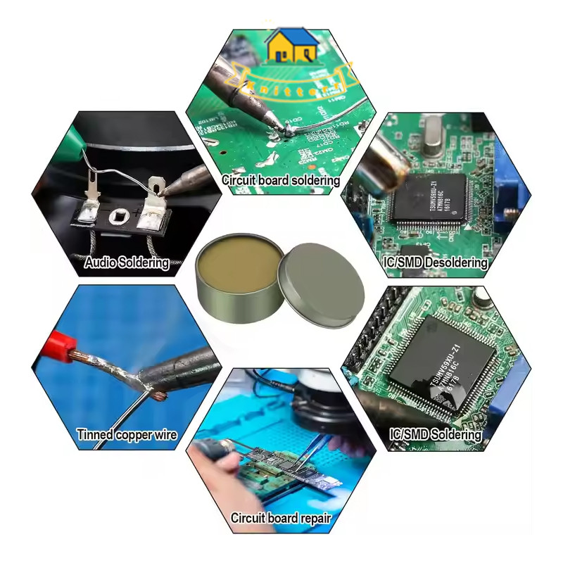 Knitterr 35g/100g ฟลักซ์ น้ำยาประสานช่วยในการบัคกรีคุณภาพดี ขนาด 100 กรัม ตลับเหล็ก - รูปที่ 7