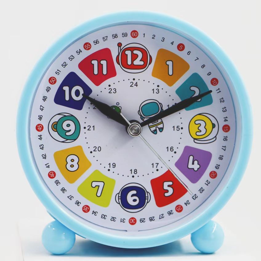 【Ready Stock】 Student Alarm Clock Children's Early Education Small Alarm Watch Desktop Wake-up Artif