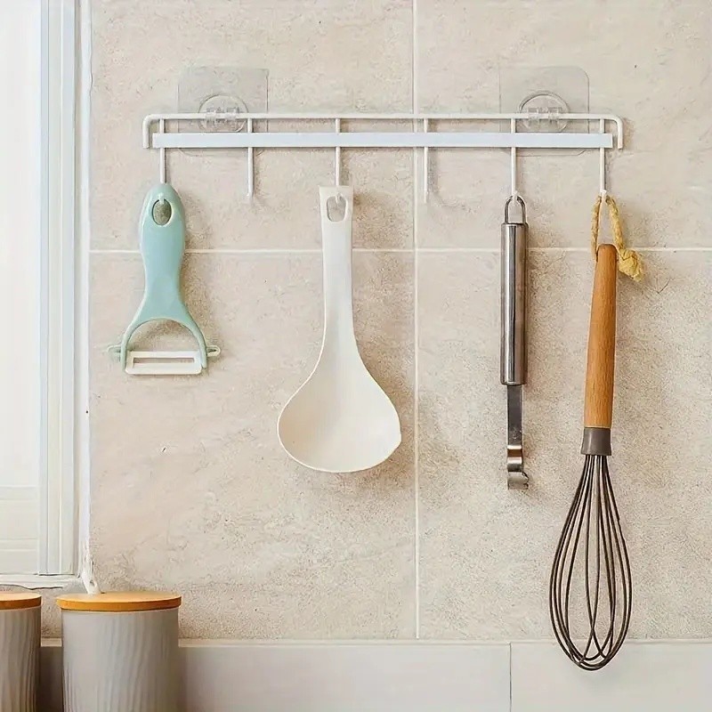 Crystal ตะขอแขวนชั้นวางแบบใส ตะขอติดผนังแบบมีกาวในตัว ตะขออเนกประสงค์ ตะขอแขวนผนังติดผนัง ไม่ต้องเจาะ - รูปที่ 2