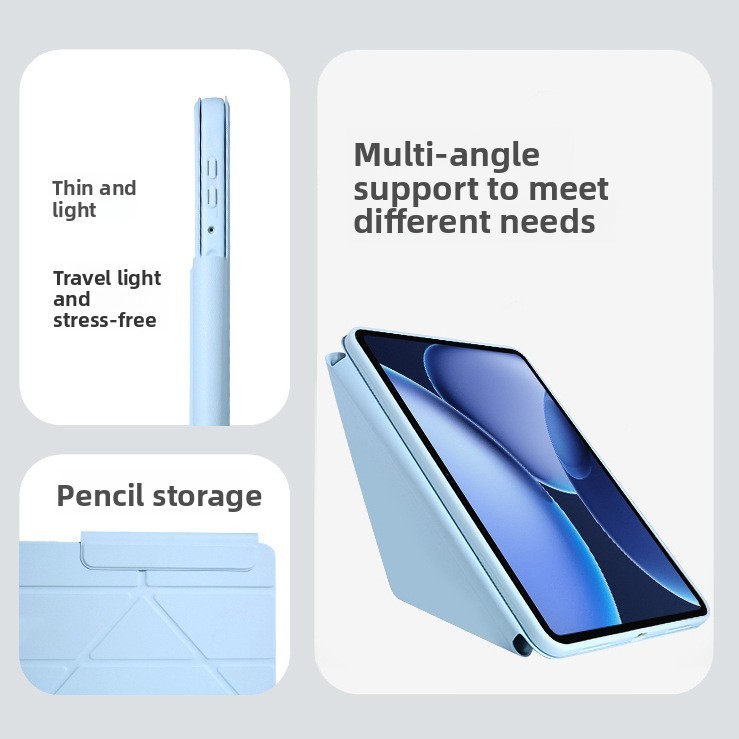 2025 ใหม่สําหรับ OPPO Pad SE Pad4 Pro Pad3 Pro Pad3/Pad2 Pad Air2/Neo Pad Air Pad11 OnePlus Pad 3/2 Pro Pad Pro12.1 Pad Go 3 + Y พับแม่เหล็กหัวเข็มขัด TPU ป้องกันหนัง ราคา ถูกที่สุด ดีลบีเคเค แกลเลอรีภาพที่ 5
