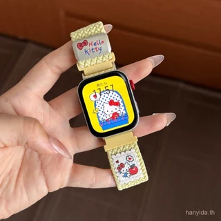น่ารักการ์ตูน kt cat สายไนลอนสําหรับ Huawei Watch fit 5/5 pro Fit 4/4 pro 22mm Smartwatch สายรัดข้อมือแม่เหล็กสําหรับ Huawei Watch Fit 3 สร้อยข้อมือนาฬิกา