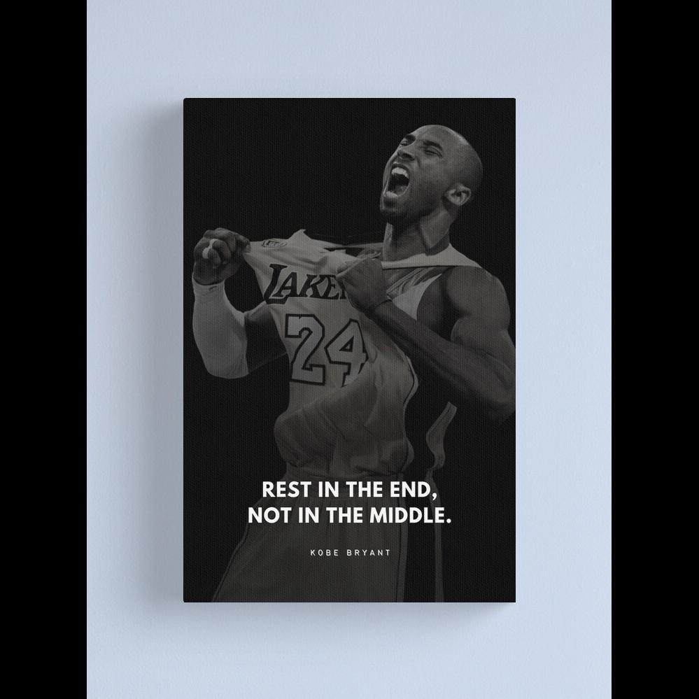 Kobe Bryant คําคมสร้างแรงบันดาลใจพิมพ์ผ้าใบสําหรับผู้ที่ชื่นชอบตกแต่งผนัง