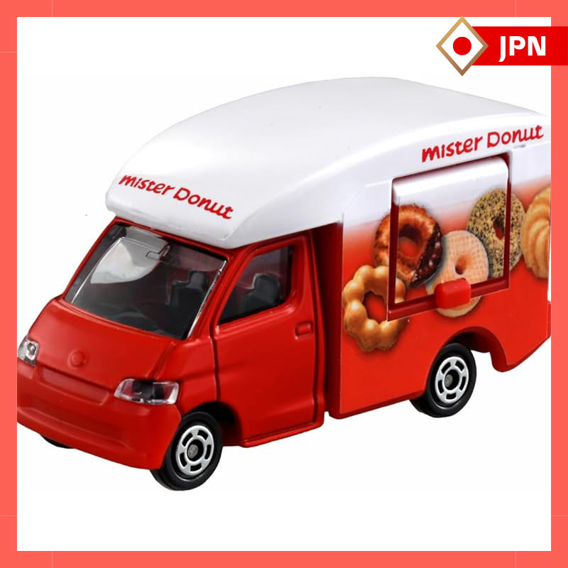 Takara Tomy Tomica No. 40 Mister Donut Mobile Sales Vehicle Miniature Car Toy for Ages 3 and Up.【dir