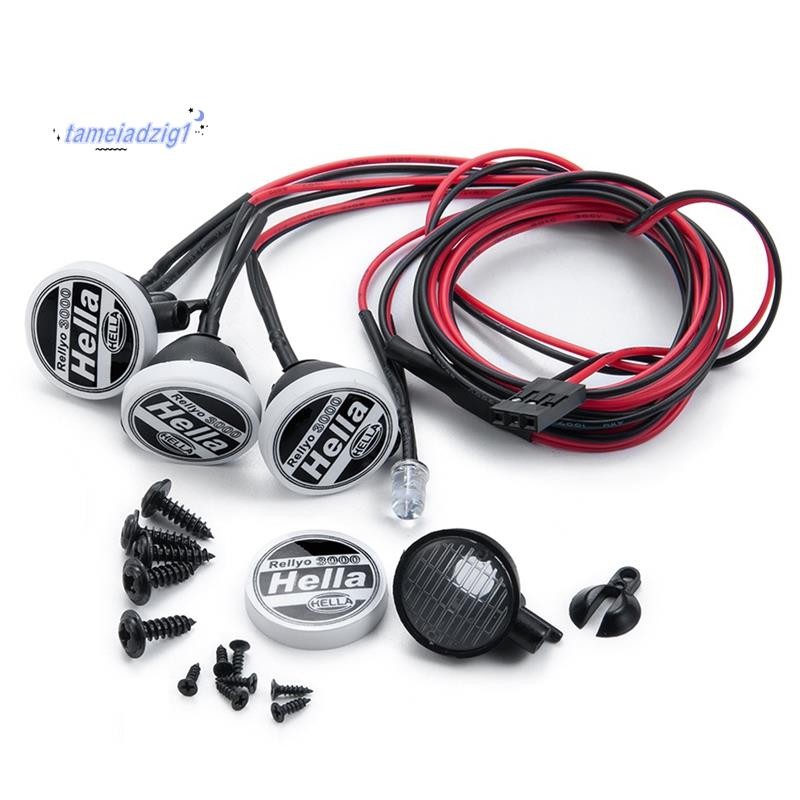 4 ชิ้นไฟ LED ชุดไฟหน้าสปอตไลท์สําหรับ Axial SCX10 Wraith RR10 TRX4 TRX6 1/10 RC Crawler รถอะไหล่อัพเกรด