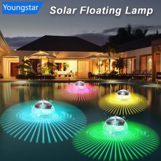 FYY Led สระว่ายน้ํา Ball พลังงานแสงอาทิตย์ลอยโคมไฟพลังงานแสงอาทิตย์แผงขับเคลื่อน Pond Drift IP44 กันน้ําเรืองแสงแสดงดิสโก้ไฟเปลี่ยนสี