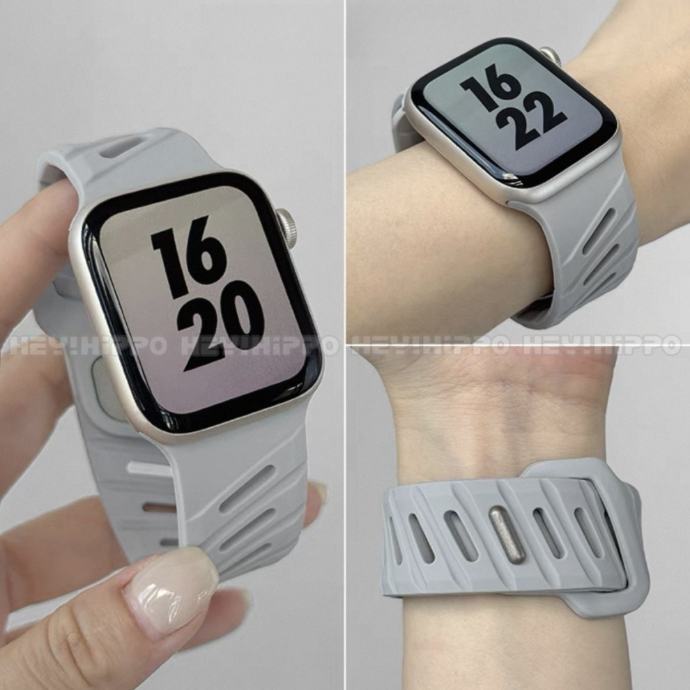 ใหม่ Cloud Sea Blue Diagonal Strap เหมาะสําหรับ Smart Watch Series 49/46/45/44/42/41/40/38 มม. สายซิลิโคนระบายอากาศเหมาะสําหรับ IWatch 10/9/8/7/6/5/SE/4/3