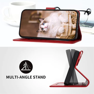 เคสออปโป้ Case for OPPO Reno16 A6c A6s A6t A6 A5i A5 A3 Pro 5G A6x A5x A3x 4G Reno 16F 16 15F 15 Pro Max 14F 14 13F 13 12F 12 F 5G เคสโทรศัพท์หนังฝาพับพร้อมช่องใส่บัตร Cartoon Cats Wallet PU Leather Cover With Card Slots Soft TPU Shell ซองมือถือ KTM