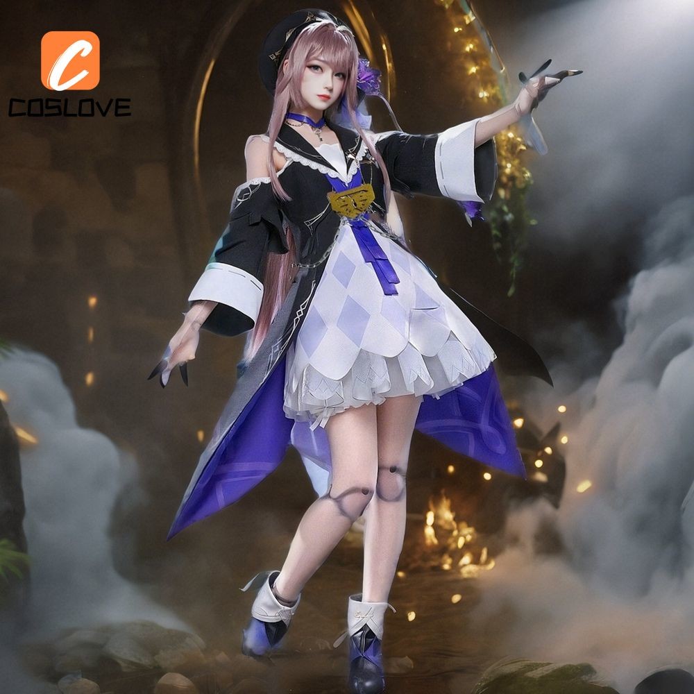 อะนิเมะเกม Honkai 3rd Herta คอสเพลย์เสื้อผ้าชุดเครื่องแต่งกายสําหรับผู้หญิงชุดสีดําคอสเพลย์ปาร์ตี้ปร