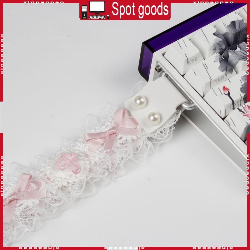 XI Stylish Keyboard Strap Keyboard Lanyard Slings With Lace Fabric Design น้ําหนักเบาและสายรัดกาวสําหรับผู้ใช้ทั้งหมด