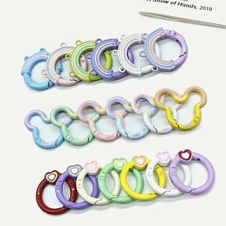ลูกอม สีการ์ตูนพวงกุญแจหัวเข็มขัด ทําเอง โลหะผสมสังกะสี สี สีน้ํามันอุปกรณ์กลางแจ้งกระเป๋าแขวนจี้