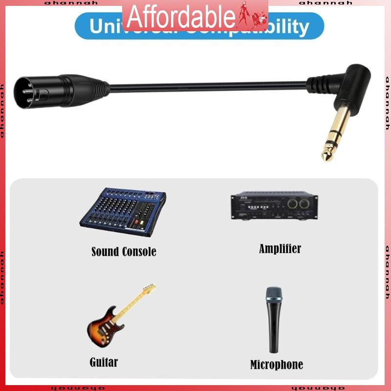 อา 90° 6 35 มม. 1 4 Male to XLR Female Male Adapter Cable Quarter นิ้ว TS TRS to XLR 3 Pin Internect
