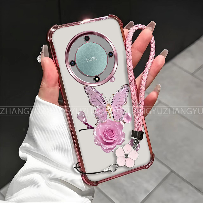 เคส Honor X9A X9B X9C Smart 5G สําหรับใหม่ซิลิโคนสี่มุมป้องกันการตก YZH