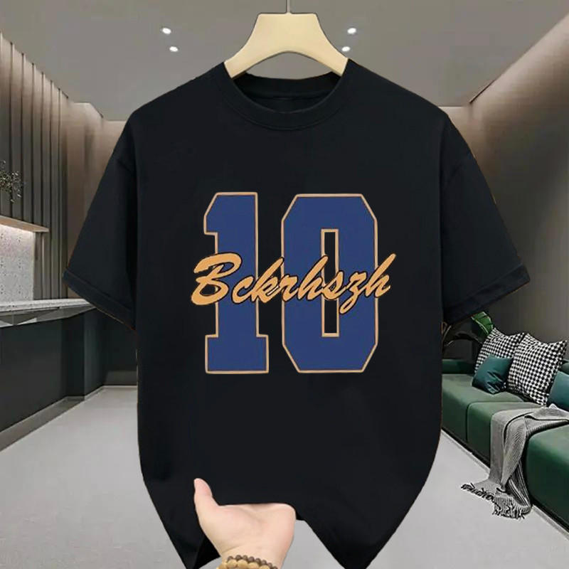 เสื้อยืดผู้ชาย คอกลมแขนสั้น สกรีนลายสตรีทแฟชั่น oversize เสื้อยืดแฟชั่นผู้ชายสุดฮิต โอเวอร์ไซส์คนอ้วน
