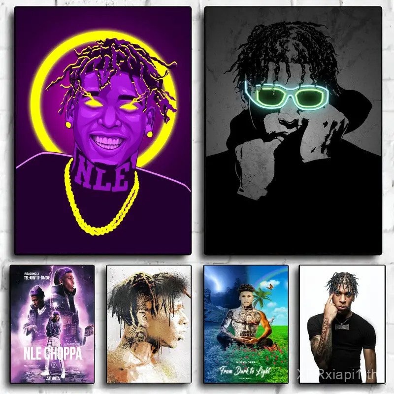 โปสเตอร์ศิลปะตกแต่ง Nle Choppa ศิลปะผนัง ตกแต่งบ้านสมัยใหม่ ห้องนอน ไม่มีกรอบ ภาพวาดผ้าใบ ของขวัญ A1