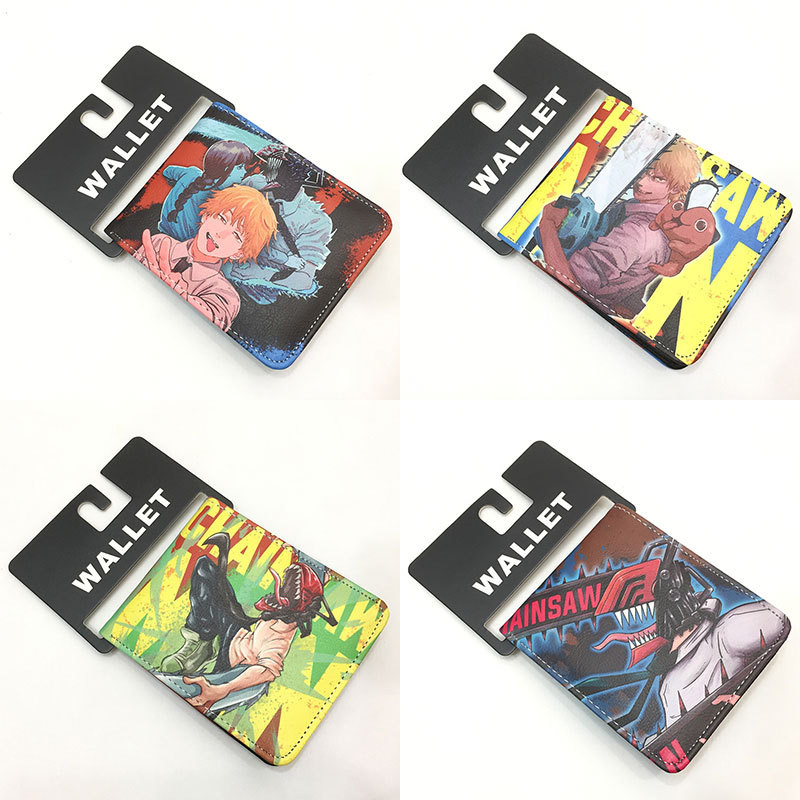 NX8O Chainsaw Man Chainsaw Man กระเป๋าสตางค์ Pochita Demon Chainsaw Man กระเป๋าสตางค์ของขวัญวันเกิด