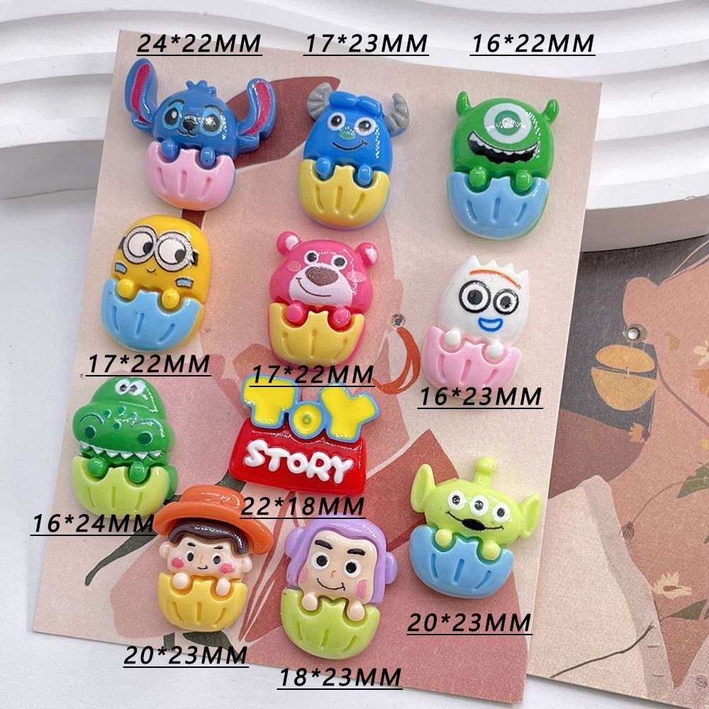 ของเล่นเค้กการ์ตูนเรซินของทอยสตอรี่ 100 ชิ้นในสต็อก อุปกรณ์ DIY เคสโทรศัพท์ กาวครีม ชุดวัสดุทำมือสำหรับทำกิ๊บ - รูปที่ 5