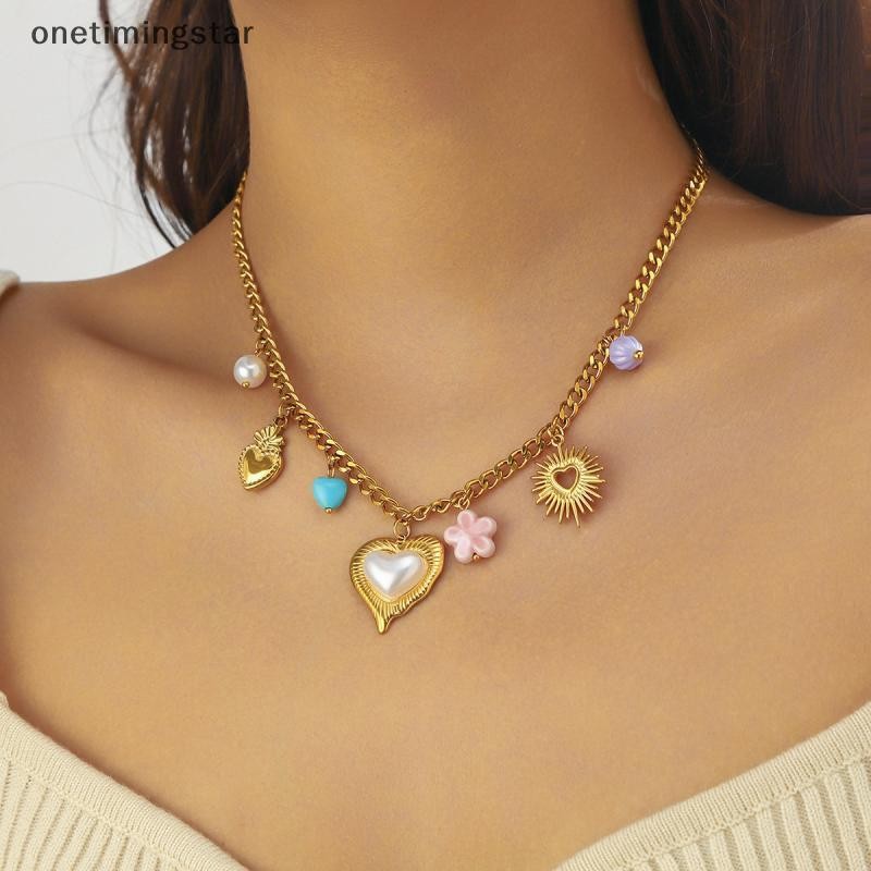 Onetimingstar สแตนเลส Sea Shell ปลาดาว Conch จี้สร้อยคอผู้หญิงใหม่แฟชั่นคอเครื่องประดับ HolidayGift 