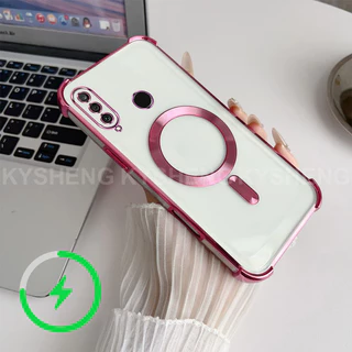 สําหรับ Huawei P30 lite P40 P50 P50E P60 P70 pro ULTRA เคสโทรศัพท์ TPU ชาร์จแม่เหล็กสี่มุม anti drop โปร่งใส soft shell WBQ