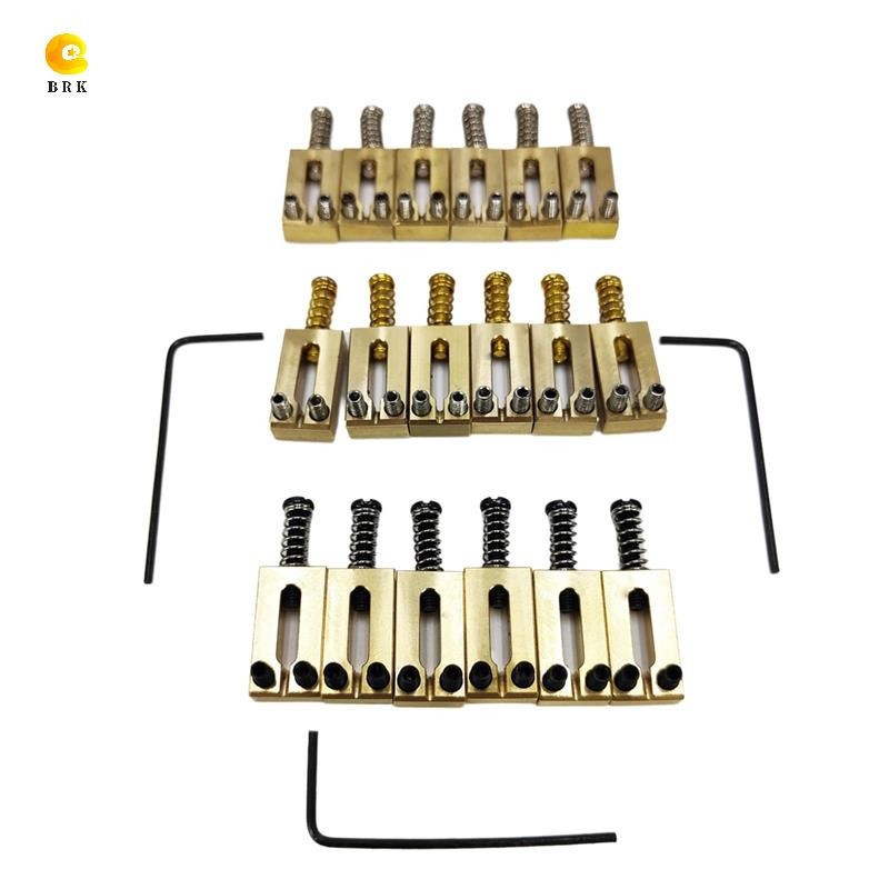 กีตาร์ไฟฟ้าสะพานอานทองเหลือง 10.5 มม. ชิ้นส่วน Tremolo กีตาร์ไฟฟ้าสะพาน String อานกีตาร์อะไหล่ - รูปที่ 2