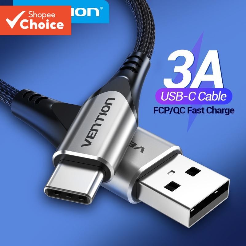 Vention สาย USB Type C 3A Fast Charge Nylon สาย USB A เป็น USB C