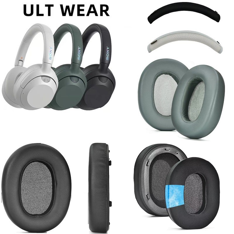 แผ่นรองหูฟังสําหรับ Sony ULT WEAR WH-ULT900N เปลี่ยนหมอนหูคุณภาพสูง เบาะรองหู ที่ปิดกันเสียง พร้อมคลิปพลาสติก ฝาครอบที่คาดผม