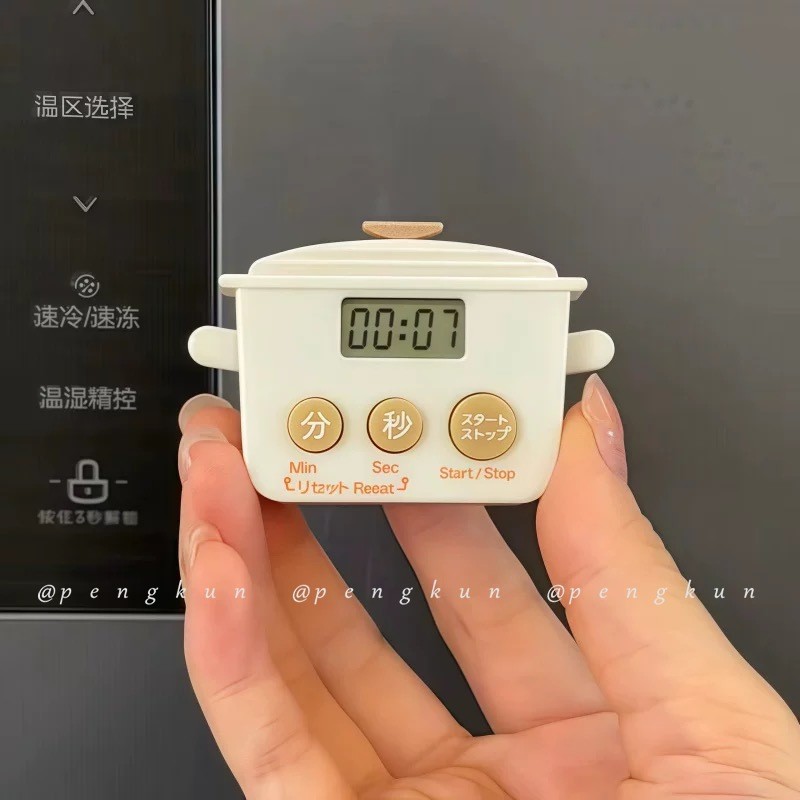 สร้างสรรค์หม้อหุงข้าวขนาดเล็กจับเวลาครัวทําอาหารแม่เหล็กหุงข้าวเวลาการเรียนรู้ผู้จัดการเวลา อิน สไตล์