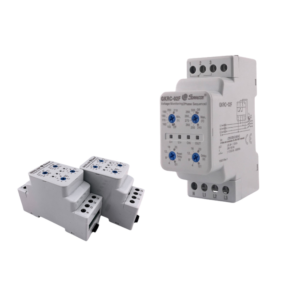 อุปกรณ์ป้องกันไฟตกไฟเกิน GKRC-02F (N) | 3P4W Phase Sequence Phase Protection รีเลย์ป้องกันแรงดันไฟฟ้