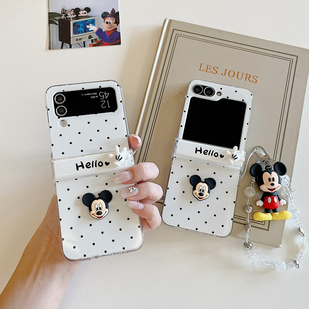 Flip7 การ์ตูน 3d Mickey พร้อมโซ่ Flip6 Samsung Galaxy Z Flip5 กรณีน่ารัก Pura XCase ค้นหา N3 Flip Z Flip 3 Flip 4 5G hard กันกระแทกโทรศัพท์ความคิดสร้างสรรค์กรณีฝาครอบ