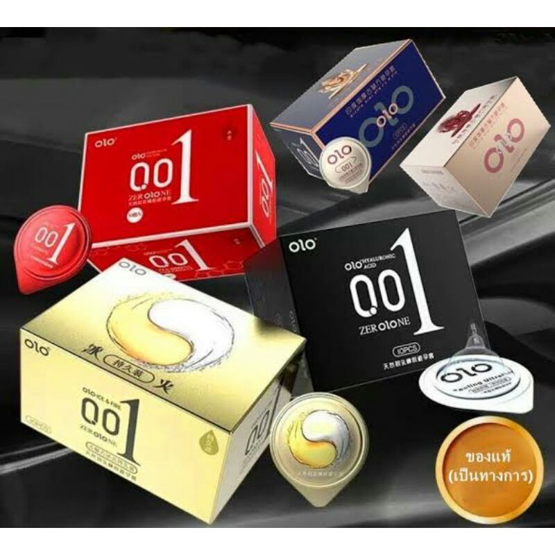 ถุงยางอนามัย OLO มีให้เลือก 5 สี (10 ชิ้น / 1 กล่อง) ขนาดบางเฉียบ 0.01 มม.ถุงยาง Olo ** ไม่ได้ระบุชื่อสินค้าในหีบห่อ **