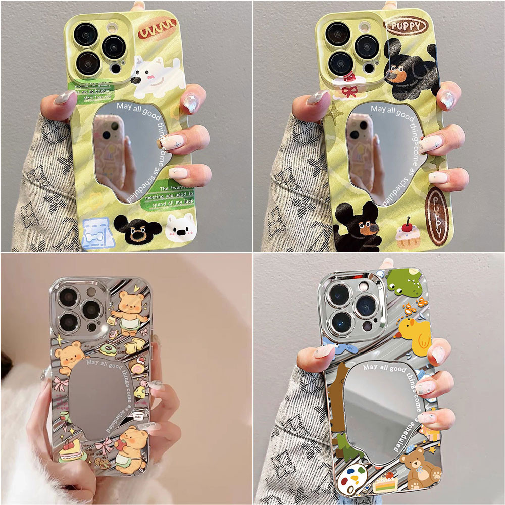 Makeup Mirror เคส For For iPhone 13 11 15 14 17 Pro Max 16 12 7 8 Plus Air XR X Xs 14promax 16promax เคสโทรศัพท์มือถือ