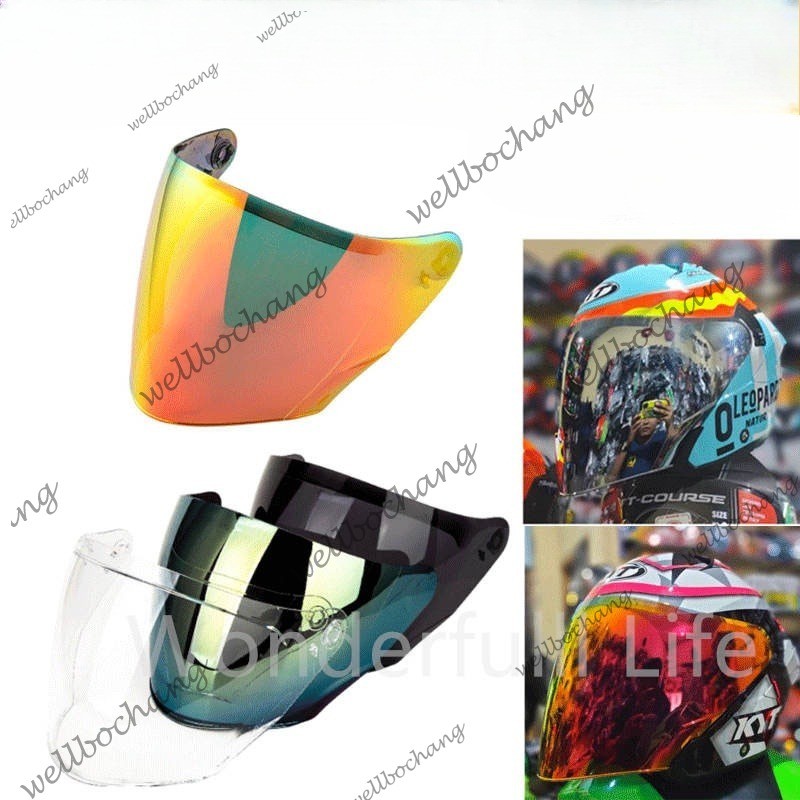 KYT Visor เลนส์ Fit สําหรับ KYT NFJ หมวกกันน็อค Visor เลนส์หมวกกันน็อคครึ่งหน้าเลนส์ Visor