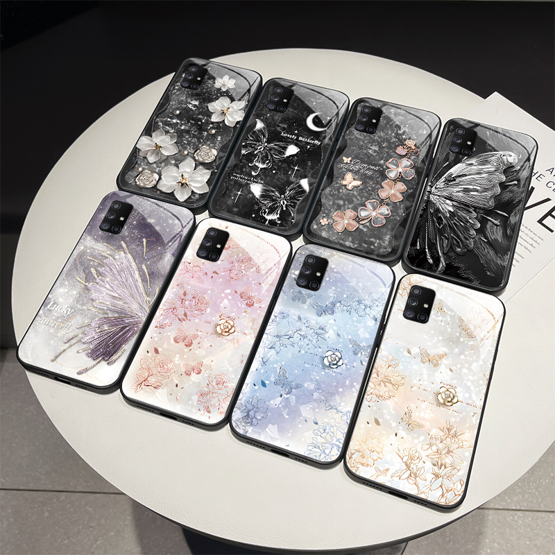 SAMSUNG สําหรับSamsung Galaxy M51 M31S M31 M21 A71 A51 A31 M40S M30s M31 Prime M21S 5G 4Gปลอกกระจกนิ