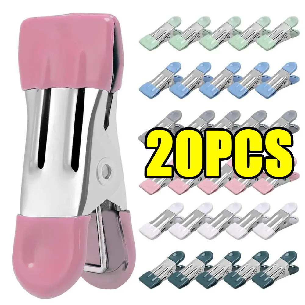 Dual-Head Single-Clip ที่หนีบผ้าแบบพกพา-ทนทานสนิมความต้านทานสแตนเลสซักรีดเสื้อผ้าหมุดตะขอOrganizer