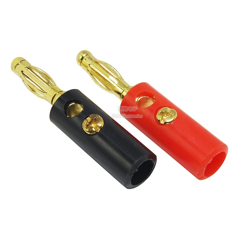 Gold-Plated 4 มม.กล้วยปลั๊กมัลติมิเตอร์ปลั๊กทดสอบ Terminal โพสต์เครื่องขยายเสียงลําโพงปลั๊กลําโพง