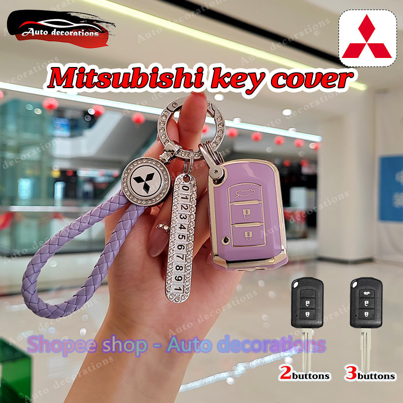 ปลอกกุญแจ TPU 2/3 ปุ่มสําหรับ Mitsubishi Mirage 2022 Attrage Triton 2019 Attrage 2024 เคสกุญแจ พวงกุ
