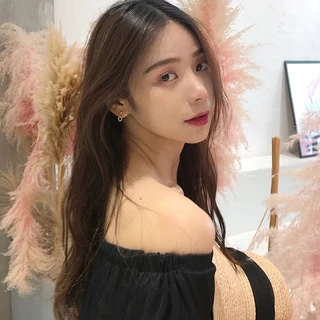 ต่างหูประดับคริสตัล สไตล์เกาหลี มินิมอล